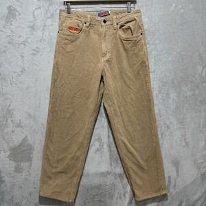 Empyre Men's Pants Size 30 Brown Khaki Corduroy Relaxed Fit Skateboard Baggy